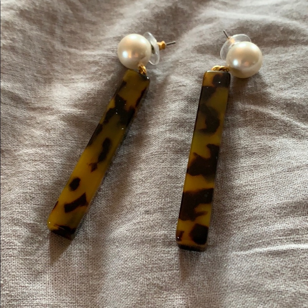 J. Crew Tortoise Drop Earrings